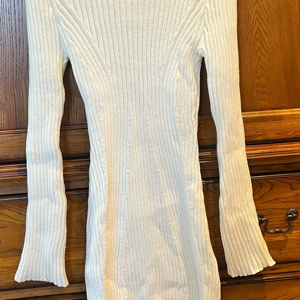 Cream Ribbed Knit Dress - New with tags - never worn - ordered too big